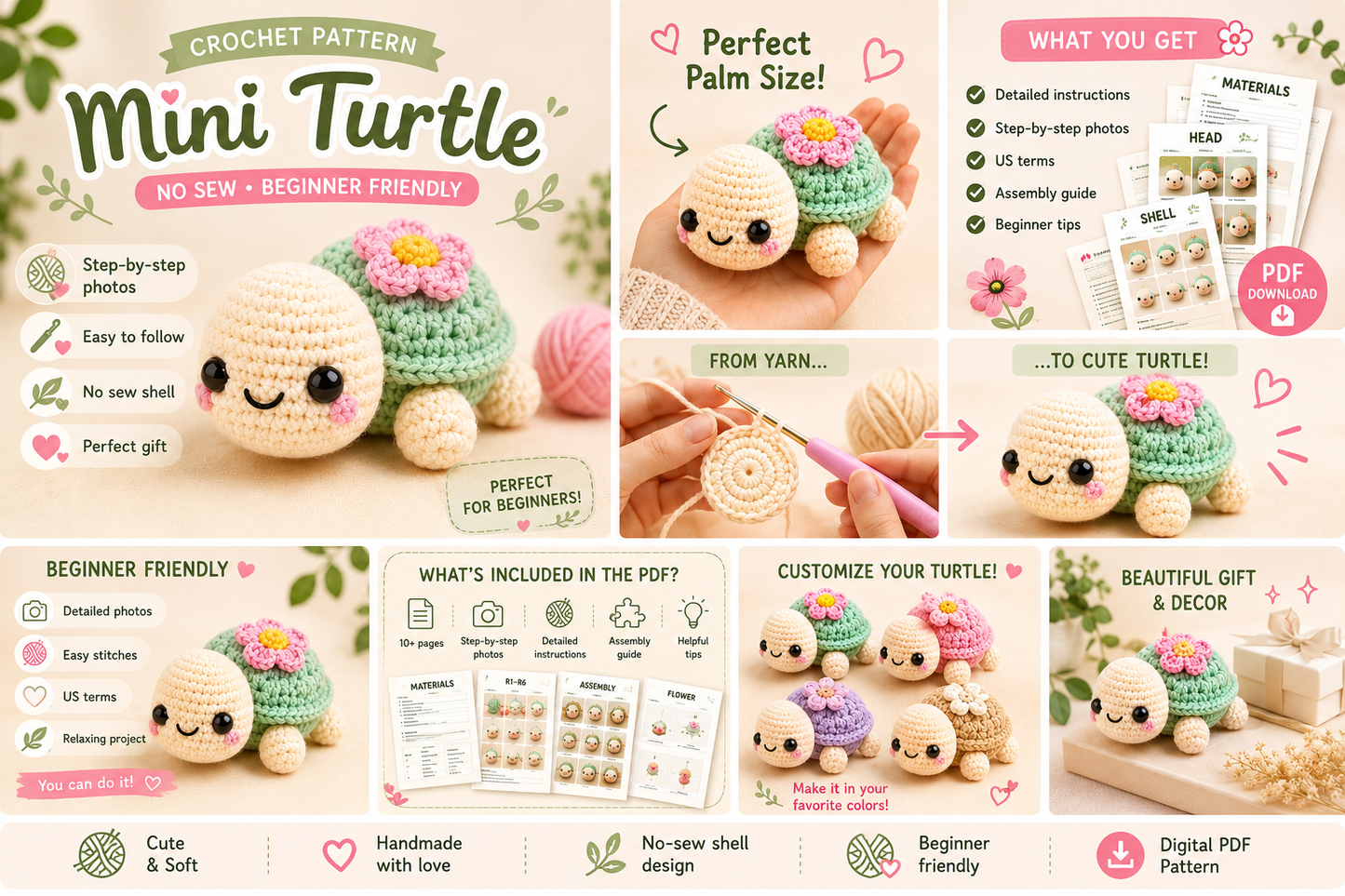 Turtle Crochet PDF